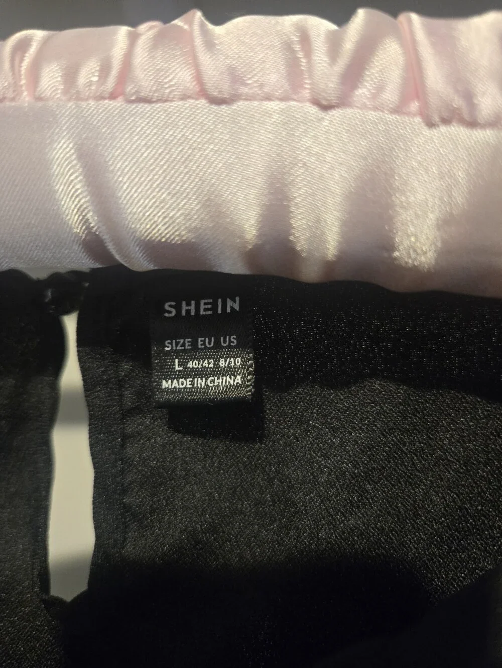 Black Ruffle Sleeve Top, Size Large - Picture 3 of 3